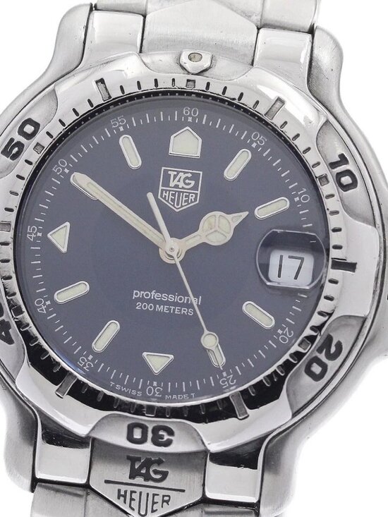 Tag Heuer Other - TAG HEUER 6000 Series Professional WH1115-K1 Date Navy Dial Quartz Men's